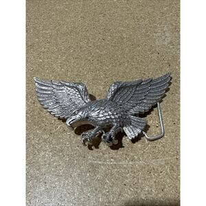 Vintage Metal Eagle Belt Buckle Flying Eagle Americana Western Biker